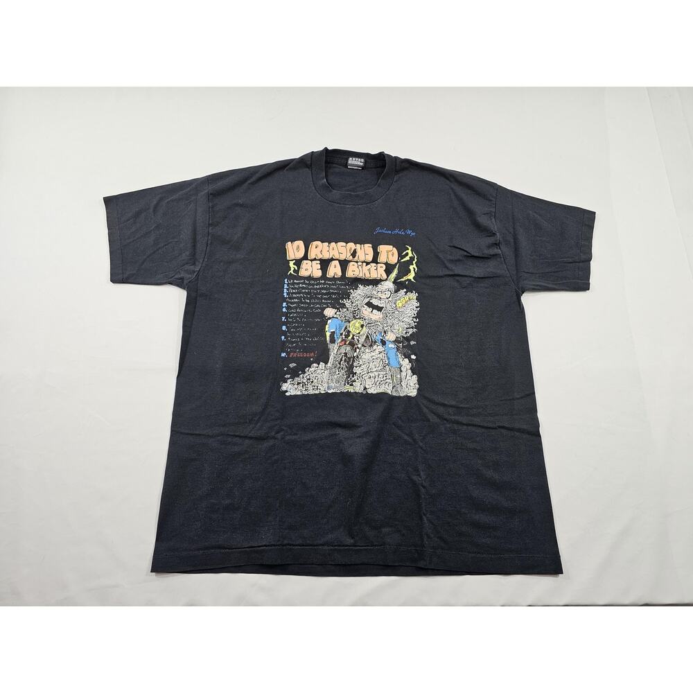 Vintage 10 Reasons to Be a Biker Motorcycle T-shirt Sz 2XL 50/50 Best Brand
